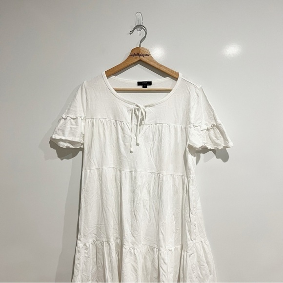 J. Crew Broken-in jersey tiered mini dress - Picture 3 of 9